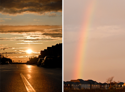 Sunset & rainbow